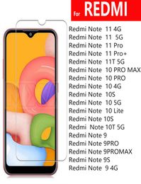 Protégeurs d'écran de téléphone portable pour Xiaomi Redmi Remarque 11 Pro 11T plus 4G 5G Note 10 10S 10T 9 9pro Max 9s 25d Tempone en verre trempé 6474407