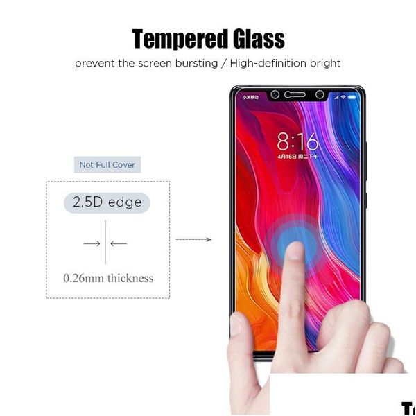 Protégeurs d'écran de téléphone portable Sn Protective Temperred Glass Fr Er pour MI 9T MI9T 10T Pro Protector Xiomi 9 10 T THOS DE LIVRAITE