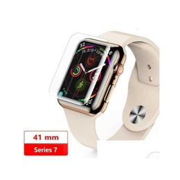 Schermbeschermers voor mobiele telefoons Uv-gehard glas Sn-beschermer voor Apple Watch-serie 7 6 5 4 3 2 1 38 mm 41 mm 45 mm 42 mm 40 mm 44 mm Fl Gl Dh3Tv