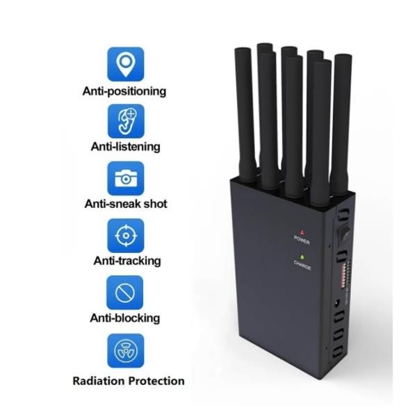 Signal de téléphone portable al détecteur de réseau jam mer shi eld endommagé anti-s py S8 bande CDMA GSM DCS 2G 3G 4G GPS 2.4G WIFI LOJACK