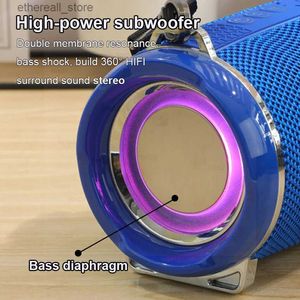 Mobiele telefoonluidsprekers 20W Bluetooth-subwoofer voor buiten TWS boombox Waterdichte draagbare muziekspeler 2400 mAh batterijkolom soundbar caixa de Q231117