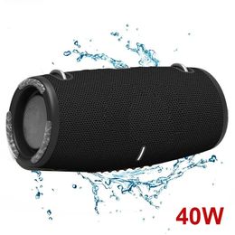 Mobiele telefoonluidsprekers 40W krachtige Bluetooth-luidspreker subwoofer TWS draadloze draagbare outdoor waterdichte muziekspeler SoundBox-kolom CaixaDeSom 231206