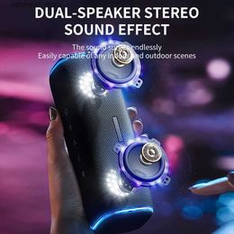 Mobiele telefoonluidsprekers 40 W Hoge kwaliteit Party Box Outdoor Draadloze luidspreker RGB Kleurrijke Drum IPX7 Waterdichte Bluetooth-luidspreker Draagbare subwoofer Q231021