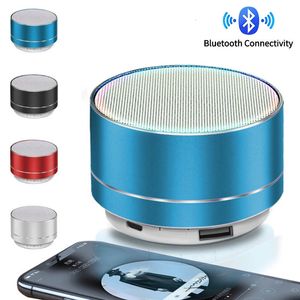 Mobiele telefoonluidsprekers A10 draadloze Bluetooth-luidspreker kleine stalen subwoofer draagbare mini cadeaukaart Bluetooth-luidspreker kleur buitenluidspreker 231206