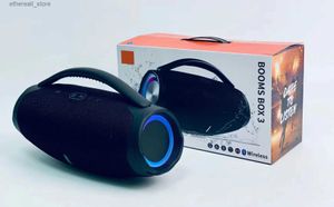 Haut-parleurs de téléphone portable Boombox3 Ares RGB haut-parleur sans fil extérieur Portable 100W haute puissance caisson de basses centre de musique Home cinéma Bluetooth système de son Q231117