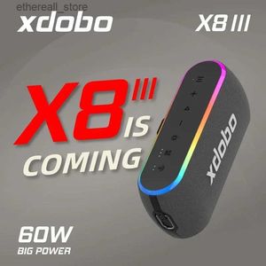 Haut-parleurs de téléphone portable Caixa de som Bluetooth XDOBO X8 III 60 W haut-parleur Bluetooth haute puissance caisson de basses sans fil LED lumières de couleur système de son stéréo Q231117