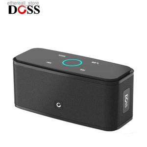 Haut-parleurs de téléphone portable DOSS SoundBox Haut-parleur Bluetooth à commande tactile Haut-parleurs portables sans fil Haut-parleurs stéréo basse Boîte de son Micro intégré pour ordinateur PC Q231021
