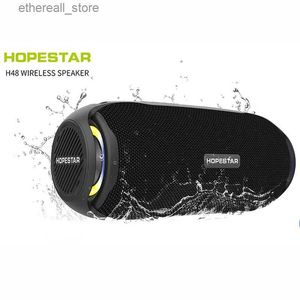 Haut-parleurs de téléphone portable HOPESTAR H48 haut-parleurs bluetooth sans fil puissants portables extérieurs étanches centre de musique stéréo subwoofer colonne haut-parleur Q231117