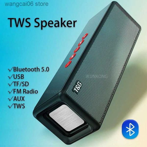 Altavoces para teléfonos móviles Altavoz Bluetooth portátil Música Boombox Altavoces USB AUX TF Radio FM Subwoofer de graves de alta potencia TWS altavoces caixa de som sonos T231026