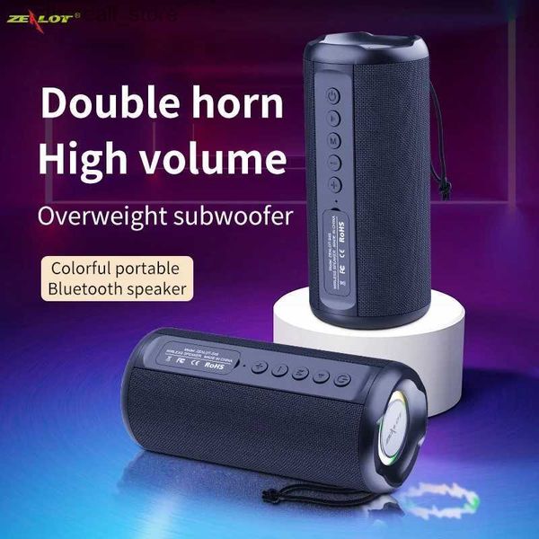 Haut-parleurs de téléphone portable Portable S46 Bluetooth 5.0 haut-parleur 10w Ipx5 étanche puissant boîte de son basse Boost véritable sans fil stéréo extérieur voiture Subwoofer Q231117