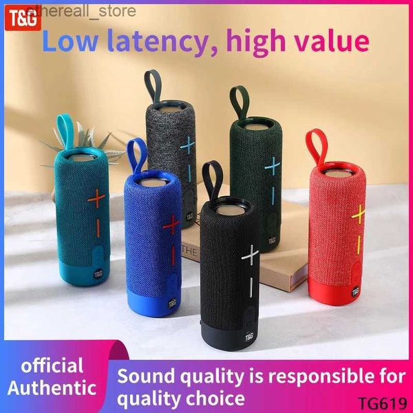 Haut-parleurs de téléphone portable T G TG619 Nouveau tissu haut-parleur portable Bluetooth sans fil basse caisson de basses étanche haut-parleur extérieur Boombox haut-parleur boîte à musique Q231117