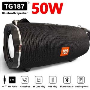 Mobiele telefoonluidsprekers TG187 50W krachtige caixa de som Bluetooth-luidspreker Waterdichte draagbare kolom voor pc-computerluidsprekers Subwoofer Muziekcentrum T231026