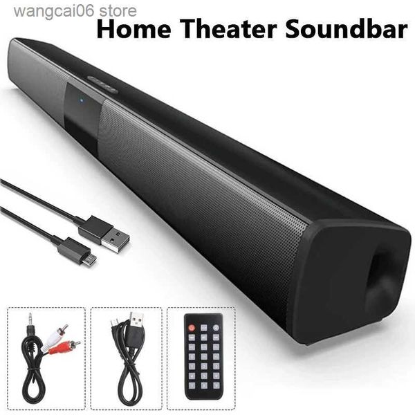 Altavoces para teléfono celular TV Echo Wall Altavoz Bluetooth inalámbrico Cine en casa Barra de sonido Columna portátil Subwoofer Centro de música para altavoces de computadora FM TF T231026