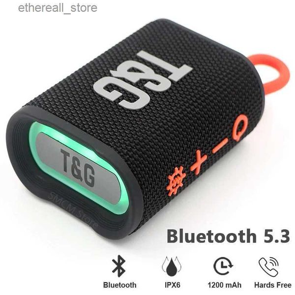 Haut-parleurs de téléphone portable TWS haut-parleur Bluetooth sans fil petit caisson de basses Portable TF musique Playe boîte de son haut-parleur extérieur domestique Radio FM TG396 Q231117