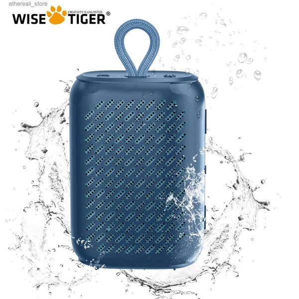 Haut-parleurs de téléphone portable WISE TIGER Mini haut-parleur Bluetooth portable extérieur IPX7 boîte de son étanche son fort haut-parleur sans fil TWS double appairage Q231021