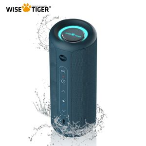 Mobiele telefoonluidsprekers WISETIGER Bluetooth-luidspreker Draagbare Bass Boost Outdoor IPX7 Waterdicht Hoogwaardig geluid HD stereo surround voor thuis 231018