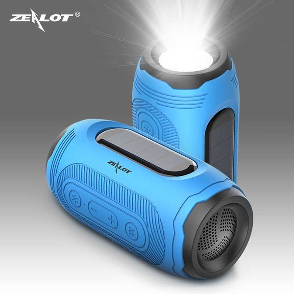 Altavoces para teléfonos móviles Zealot A4 Inalámbrico Bluetooth 50 Altavoz Carga solar Exterior IPX5 Subwoofer de audio a prueba de agua Altavoces inalámbricos con micrófono Z0522