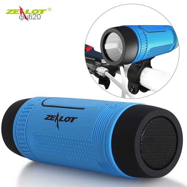 Altavoces para teléfonos móviles Zealot S1 Altavoz Bluetooth portátil Altavoz inalámbrico para bicicleta Radio FM Soporte Boombox impermeable para exteriores Tarjeta TFAUXFlashlightL2402