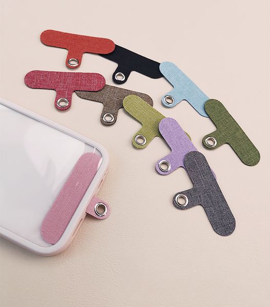 Accesorios de correas para teléfonos celulares Junta de parche de correa de cordón súper fuerte para teléfono móvil Universal Durable Tarjeta de PE flexible Clip de sujeción Pestañas de cordón a presión