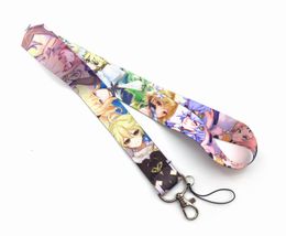 Casual Anime Sleutelhanger Lanyards Bandjes Tas Badge Houder Id-kaart Pass Gym Mobiele Telefoon Badges Houders Sleutel Band Groothandel 2024