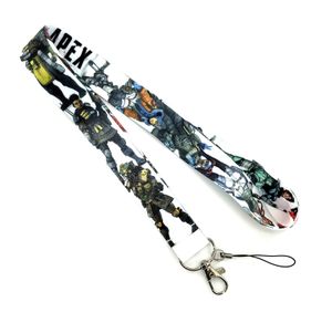 Sangles de téléphone portable Charms 10pcs jeu de dessin animé Strap Keys Mobile Lanyard ID Badge Holder Corde Anime Keychain pour garçon fille en gros