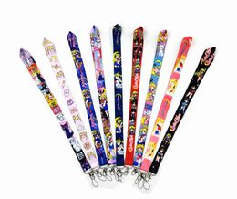 Mobiele telefoonbanden charms 100 stcs cartoon Japan riemtoetsen mobiel lanyard id badge houder touw anime sleutelhanger voor boy girl accessoire groothandel cadeau #002