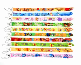 Mobiele telefoonriemen Charms 10st Cartoon Lanyard ID Badge Houder Sleutels Mobiele telefoon Hals ID voor autosleutel ID-kaart Hanger Jongen Meisje Geschenken Groothandel # 138