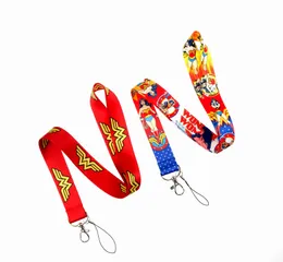 Mobiele telefoon riemen Charms 10 stuks Cartoon Wonder Woman lanyard sleutelhanger ID-kaart hang touw Sling nekband hanger jongen meisje geschenken groothandel 2023 #128