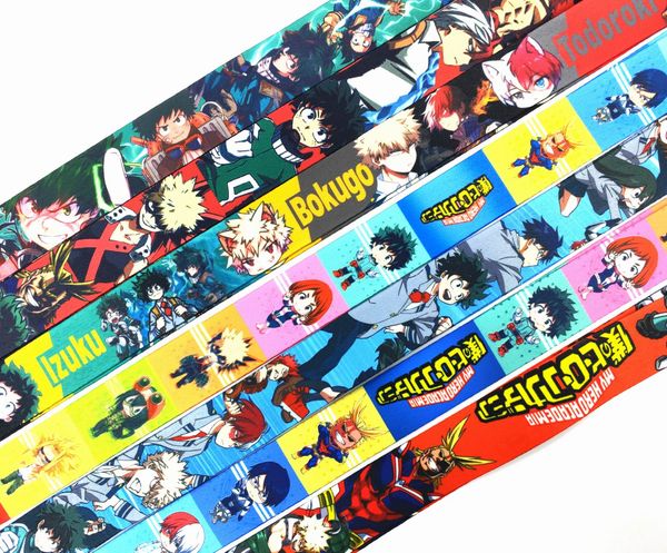 Corres de teléfonos celulares Charms 10pcs Japan Anime My Hero Academia Cartoon Chople PDA PDA Key Id Holder Insignia de larga distancia al por mayor para niña #30