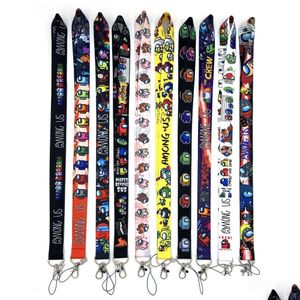 Mobiele telefoon bandjes Charms 20st Game Lanyard voor sleutelhanger Id-kaart Paspoort Gym Mobiel Usb Badge Sleutelhanger Houder Hals Accessoires Dhxbr