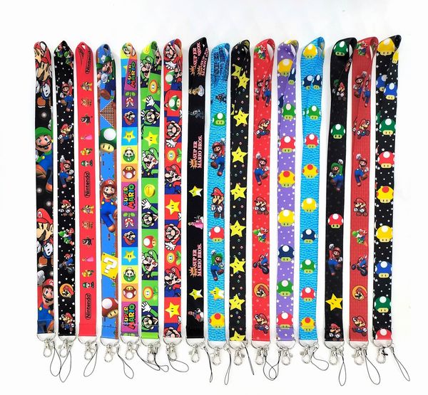 Sangles de téléphone portable Charms 20pcs Japon Jeu de dessin animé Cou Lanière Mobile Porte-clés ID Porte-Badge Chaînes Bijoux Accessoires Cadeau Fille Garçon En Gros Nouveau 2023 #004