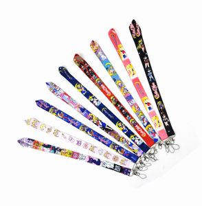 Mobiele telefoonbanden Charms 20 stks lanyard id badge houder sleutel halsband cartoon anime Japan nieuw ontwerp boy girl cadeaus groothandel fabriek prijs