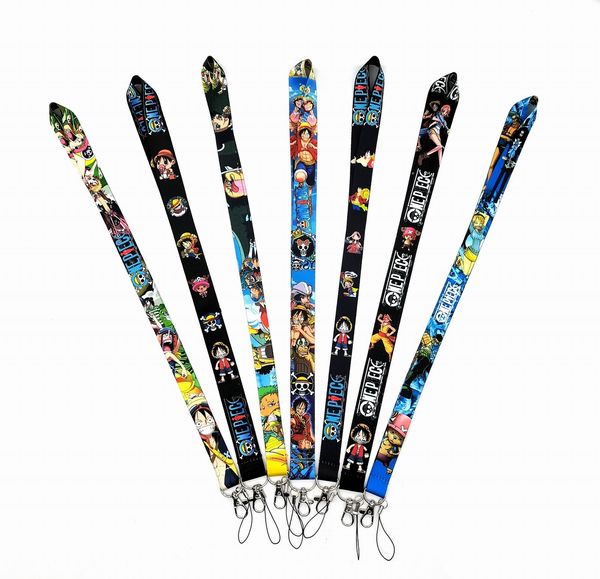 Sangles de téléphone portable Charms Cartoon Japan Anime boy love Porte-clés mobile Lanyard Color Print Long Neck With Employee Card Rope Buckle