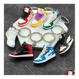 Sangles de téléphone portable Charms Designer 83 Styles Chaussures de basket-ball 3D Porte-clés Baskets stéréoscopiques Porte-clés pour femmes Sac Pendentif Mini SP Dhite