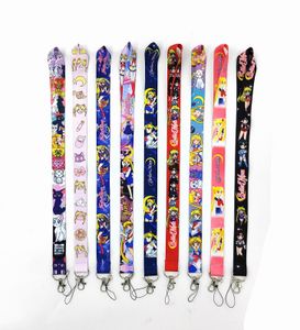 Sangles de téléphone portable Charms Key Lanyards Keychain Straps Id Badge Holder Mobile New Hot 10pcs Japon anime cartoon girl gift Wholesal 2022