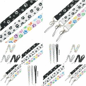 Bandjes voor mobiele telefoons Charms Lanyard Id-kaarthouder Hond Poot Dierenarts Verpleegkundige Kat Dier Huisdier Nekband Dierenarts Drop Delivery Telefoons Acces Dhl6Z