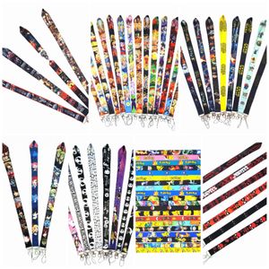 Mobiele telefoon bandjes Charms Veelkleurig Kies Anime Cartooon Game Key lanyard Autosleutelhanger ID-kaarthoes Mobiele badgehouder Ring Sleutelhouder Sieraden Geschenken Groothandel