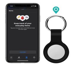 Mobiele telefoonriemen voor Apple Airtags Liquid Siliconen Sleeve Locator Tracker Antilost Device Keychain Protective4442641