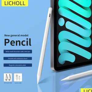 Mobiele telefoon Stylus-pennen Handschoenen 2 generatie Dunne kop Puntig potlood Touch Sn Capacitieve pen voor Apple Blackberry Android Phablet I Dhst1