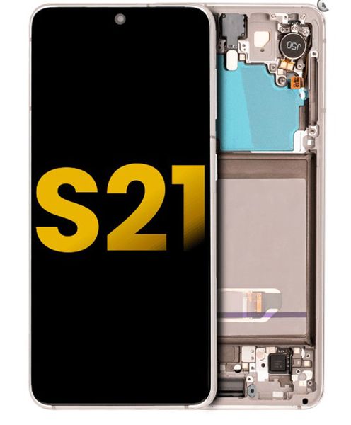 Pantalla OEM para Samsung Galaxy S21 LCD G991 Pantalla AMOLED Paneles táctiles Ensamblaje de digitalizador con marco