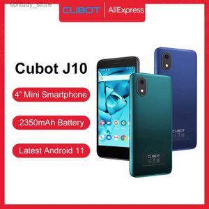 Teléfonos celulares Cubot J10 Smartphone 4 pulgadas Mini pantalla 5MP Cámara trasera 2350mAh Android 11 Tarjeta SIM dual Teléfono Identificación facial Teléfono barato 3G Q240312