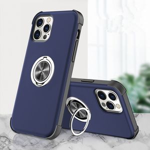 Téléphones portables pour iPhone 12 Pro Max Invisible 360 Ring Holder Puissant Magnet Phone Cover Case Antichoc A