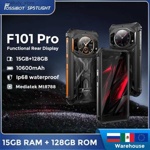 Mobiele telefoons Fossibot F101Pro Stevige smartphone 15GB + 128GB Android 13 IP68 Waterdichte telefoon 10600mAh NFC Global Edition Q240312