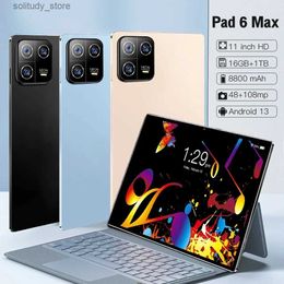 Téléphones portables nouvelle tablette Mi Pad 6 Max 16G + 1 to Android13 PC tablette 11.0 pouces 8800mAh PC Global 5G double carte SIM Q240312