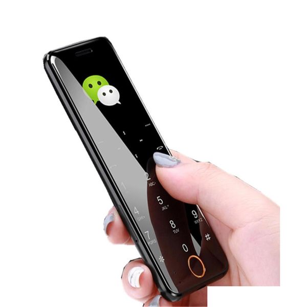 Téléphones cellulaires Original Cool V6 V66 Téléphone de luxe Super Mini Carte Trathin avec MP3 Bluetooth 167 pouces Anti-poussière Anti-poussière Mobile Drop de Dhjti