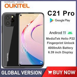 Mobiele telefoons Oukitel C21 Pro smartphone 4GB 64GB 6.39 inch HD + 4000mAh acht core Android 11 mobiele telefoon MT6762D 21M / 8M cameratelefoon Q240312