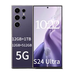 6 Go 128 Go S24 Ultra 5G Smart Phone Smartphone US EU 4G LTE 6.8 Punch-Hole Full Screen HD Android 14 Octa Core 256 Go 512 Go 1 To Face d'empreinte digitale ID GPS Titanium Black