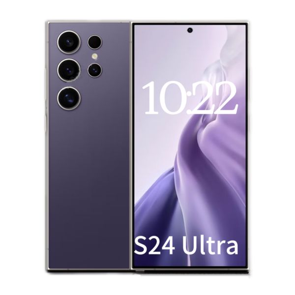 Telefonos S24 Ultra téléphone 5G téléphone intelligent 4G 6,8 pouces perforation plein écran empreinte digitale visage ID caméra 20MP débloqué pratique vidéo en anglais lire un e-mail mondial