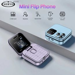 Teléfonos celulares Servo I16 Pro Mini Fold Teléfono móvil 2G GSM Tarjeta SIM dual Marcación rápida Reproductor de video Magic Voice 3.5mm FM Mini Flip Phone Q240312