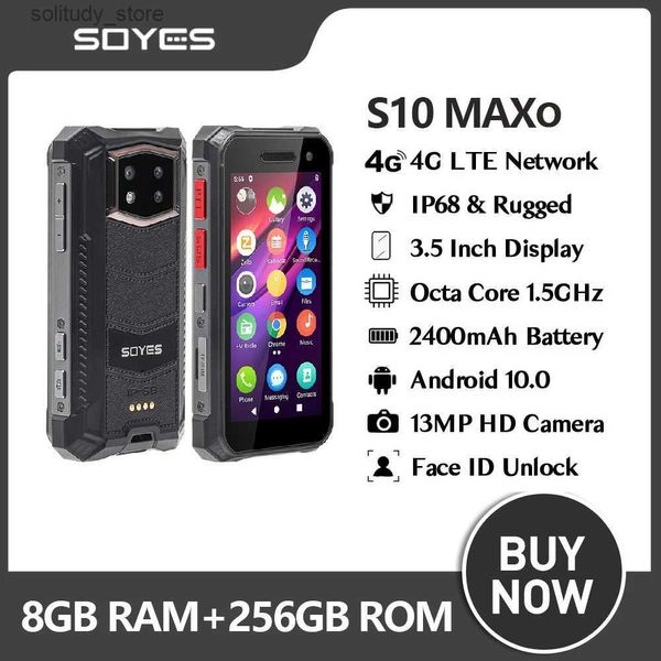 Téléphones portables SOYES S10 Maxo Mini Smartphone robuste 8 Go + 256 Go 3,5 pouces 8 cœurs Android 10 double carte 4G téléphone 2400 mAh édition mondiale Q240312